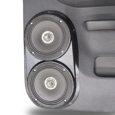 Rear Door Custom Speaker Pods for the 2007-2009 Chevrolet Silverado GMC Sierra to hold Dual 6.5 in speakers for car audio installation upgrade