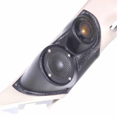 A-Pillar Custom Speaker Pods for the 2007-2009 Cadillac Escalade Chevrolet Avalanche Tahoe Silverado Suburban GMC Yukon Sierra to hold 3.5 in and 2.0 in speakers for car audio installation upgrade