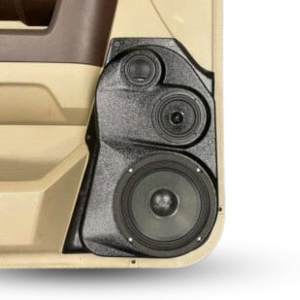 center ortho Speaker Upgrade for the Front Door of your 2009-2018 Dodge Ram 1500, 2500. 2019-2024 Dodge Ram 2500, 1500 Classic. Easy installation of a 6.5" Three Way Speaker System for the most powerful car stereo possible.