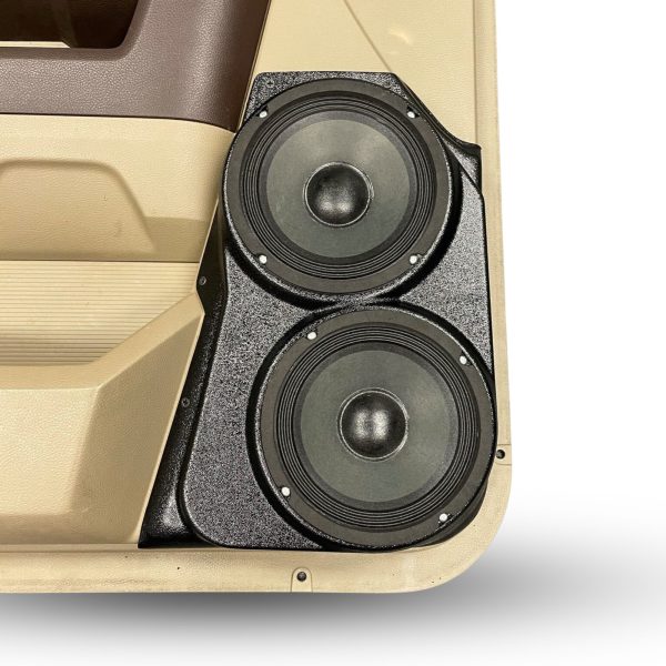 Front Door Custom Speaker Pods for the 2009-2018 Dodge Ram to hold Dual 6.5 in speakers for car audio installation upgrade