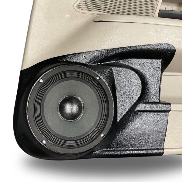 Front Door Custom Speaker Pods for the 2009-2012 Ford CrownVictoria Mercury GrandMarquis to hold 6.5 in speakers for car audio installation upgrade