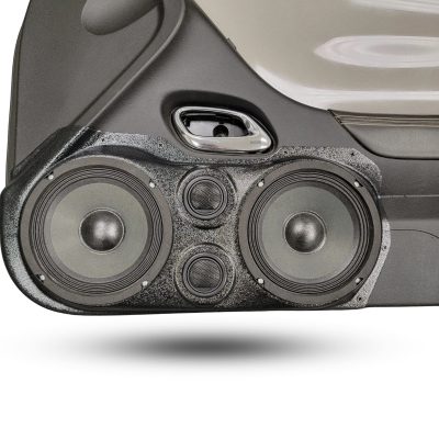 Front Door Custom Speaker Pods for the 2010-2015 Chevrolet Camaro to hold Dual 6.5 in and Dual 2.0 in speakers for car audio installation upgrade