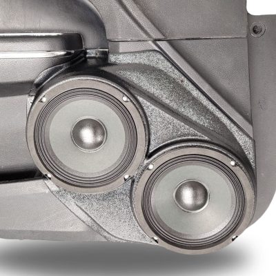 Front Door Custom Speaker Pods for the 2011-2023 Chrysler 300C Dodge Charger to hold Dual 6.5 in speakers for car audio installation upgrade