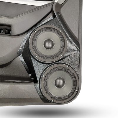 Front Door Custom Speaker Pods for the 2011-2015 Ford Explorer to hold Dual 6.5 in speakers for car audio installation upgrade