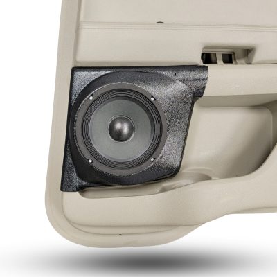 Rear Door Custom Speaker Pods for the 2011-2015 Ford Explorer to hold 6.5 in speakers for car audio installation upgrade