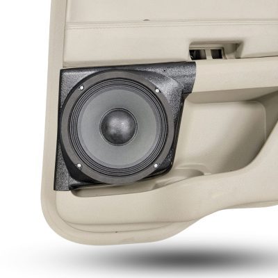 Rear Door Custom Speaker Pods for the 2011-2015 Ford Explorer to hold 8.0 in speakers for car audio installation upgrade
