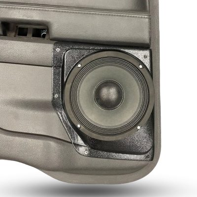 Rear Door Custom Speaker Pods for the 2011-2015 Ford Explorer to hold 8.0 in speakers for car audio installation upgrade