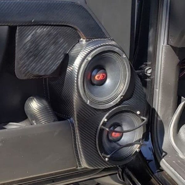 center ortho Speaker Upgrade for the Front Door of your 2014-2018 Chevrolet Silverado, GMC Sierra. Easy installation of a Dual 6.5" Midrange for the most powerful car stereo possible.