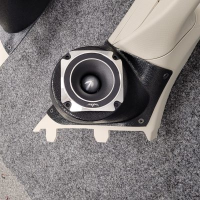 A-Pillar Custom Speaker Pods for the 2015-2022 Chevrolet Colorado GMC Canyon to hold 3.5 in speakers for car audio installation upgrade