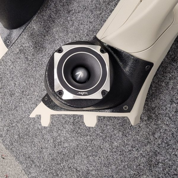 A-Pillar Custom Speaker Pods for the 2015-2022 Chevrolet Colorado GMC Canyon to hold 3.5 in speakers for car audio installation upgrade