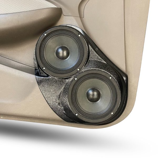 Front Door Custom Speaker Pods for the 2016-2025 Chevrolet Malibu to hold Dual 6.5 in speakers for car audio installation upgrade