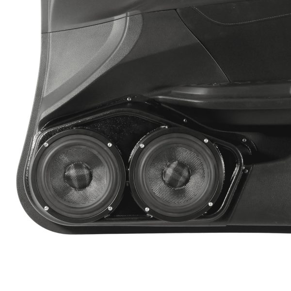 Front Door Custom Speaker Pods for the 2016-2020 Honda Civic to hold Dual 6.5 in speakers for car audio installation upgrade