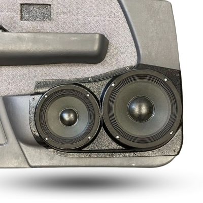 Front Door Custom Speaker Pods for the 1996-2000 Toyota Tacoma to hold 8.0 in and 6.5 in speakers for car audio installation upgrade