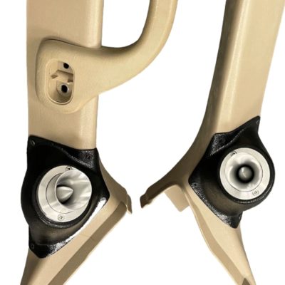 A-Pillar Custom Speaker Pods for the 1999-2007 Ford F-250F-350 to hold 2.0 in speakers for car audio installation upgrade
