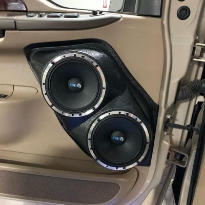Front Door Custom Speaker Pods for the 1999-2007 Ford Excursion F-250F-350 to hold Dual 6.5 in speakers for car audio installation upgrade