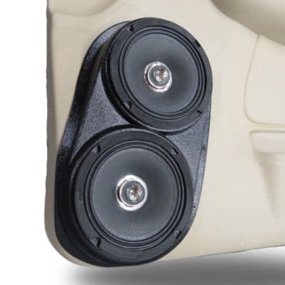 Front Door Custom Speaker Pods for the 2007-2009 Cadillac Escalade Chevrolet Avalanche Tahoe Silverado Suburban GMC Yukon Sierra to hold Dual 6.5 in speakers for car audio installation upgrade