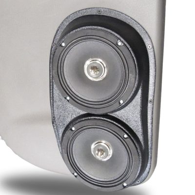 Rear Door Custom Speaker Pods for the 2002-2005 Chevrolet Trailblazer to hold Dual 6.5 in speakers for car audio installation upgrade