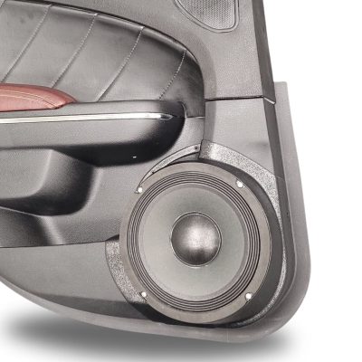 Rear Door Custom Speaker Pods for the 2011-2023 Chrysler 300C Dodge Charger to hold 8.0 in speakers for car audio installation upgrade