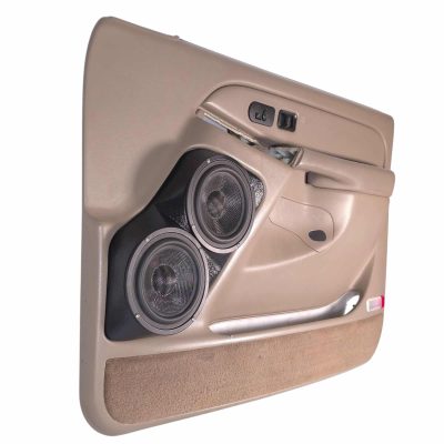 Front Door Custom Speaker Pods for the 2000-2006 Cadillac Escalade Chevrolet Avalanche Silverado Tahoe Suburban GMC Sierra Yukon to hold Dual 6.5 in speakers for car audio installation upgrade