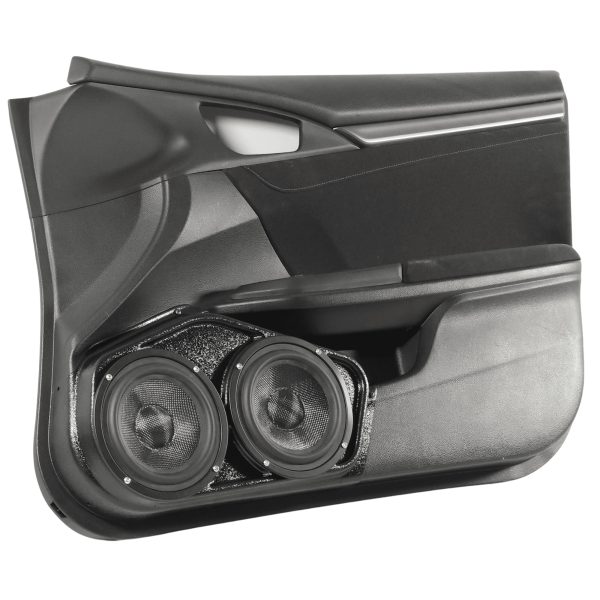 Front Door Custom Speaker Pods for the 2016-2020 Honda Civic to hold Dual 6.5 in speakers for car audio installation upgrade