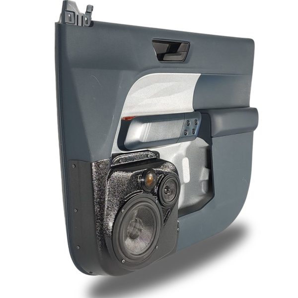 left full Speaker Upgrade for the Front Door of your 2022-2024 Ford Maverick. Easy installation of a 6.5" Three Way Speaker System for the most powerful car stereo possible.