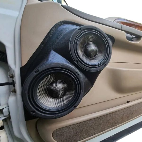 left full Speaker Upgrade for the Front Door of your 1999-2007 Ford F250, F350, Excursion. Easy installation of a Dual 6.5" Midrange for the most powerful car stereo possible.