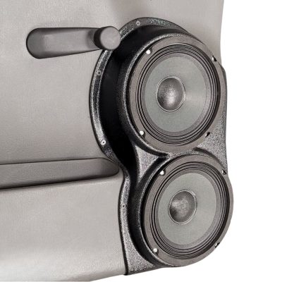 Front Door Custom Speaker Pods for the 2000-2006 Chevrolet Silverado GMC Sierra to hold Dual 6.5 in speakers for car audio installation upgrade