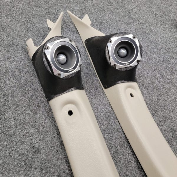A-Pillar Custom Speaker Pods for the 2001-2004 Dodge Dakota Durango to hold 3.5 in speakers for car audio installation upgrade