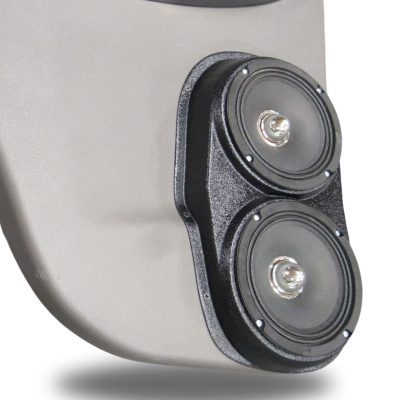 Rear Door Custom Speaker Pods for the 2002-2005 Chevrolet Trailblazer to hold Dual 6.5 in speakers for car audio installation upgrade