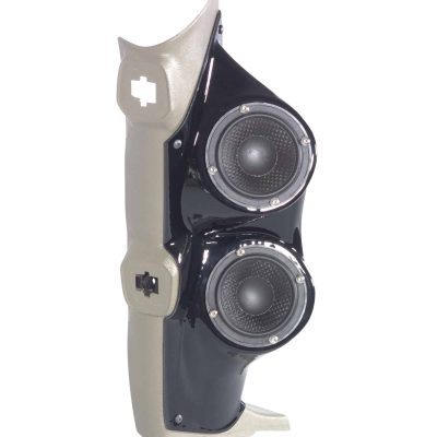 A-Pillar Custom Speaker Pods for the 2003-2007 Hummer H2 to hold Dual 3.5 in speakers for car audio installation upgrade