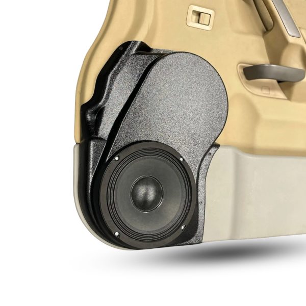Front Door Custom Speaker Pods for the 2004-2007 Infiniti QX56 Nissan Armada Titan to hold 8.0 in speakers for car audio installation upgrade