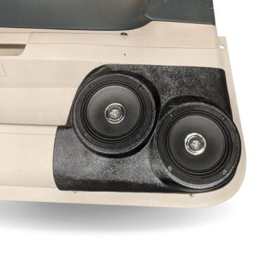 Front Door Custom Speaker Pods for the 2005-2007 Chrysler 300C to hold Dual 6.5 in speakers for car audio installation upgrade