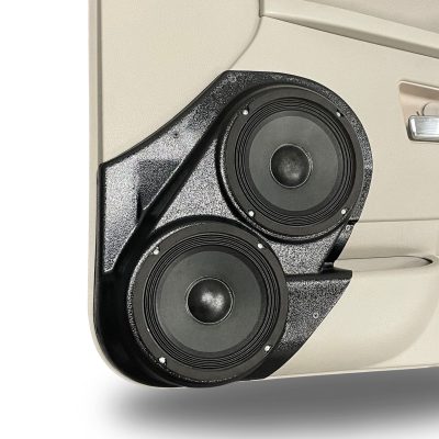 Front Door Custom Speaker Pods for the 2005-2010 Jeep GrandCherokee to hold Dual 6.5 in speakers for car audio installation upgrade