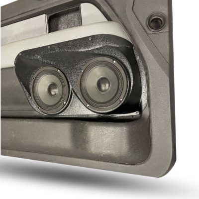Front Door Custom Speaker Pods for the 2009-2014 Ford F-150 to hold Dual 6.5 in speakers for car audio installation upgrade