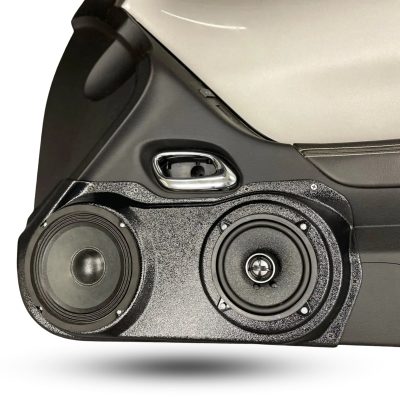 Front Door Custom Speaker Pods for the 2010-2015 Chevrolet Camaro to hold 6.5 in and 5.25 in speakers for car audio installation upgrade