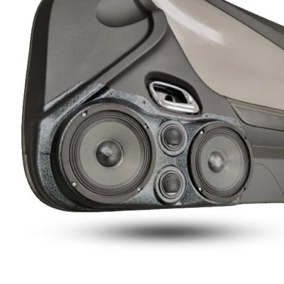 Front Door Custom Speaker Pods for the 2010-2015 Chevrolet Camaro to hold Dual 6.5 in and Dual 2.0 in speakers for car audio installation upgrade