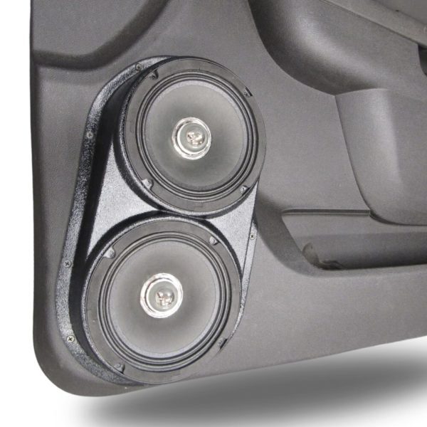 left ortho Speaker Upgrade for the Front Door of your 2010-2014 Chevrolet Tahoe, Suburban, Avalanche, Silverado. GMC Yukon, Sierra. Cadillac Escalade. Easy installation of a Dual 6.5" Midrange for the most powerful car stereo possible.