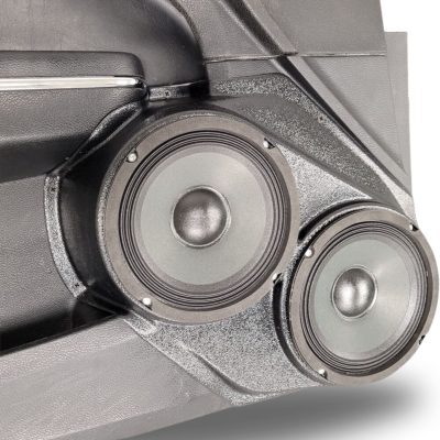 Front Door Custom Speaker Pods for the 2011-2023 Chrysler 300C Dodge Charger to hold Dual 6.5 in speakers for car audio installation upgrade