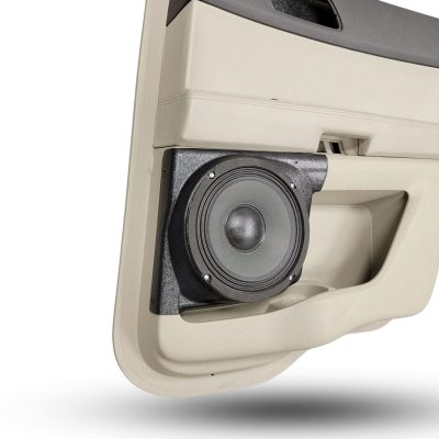 Rear Door Custom Speaker Pods for the 2011-2015 Ford Explorer to hold 8.0 in speakers for car audio installation upgrade