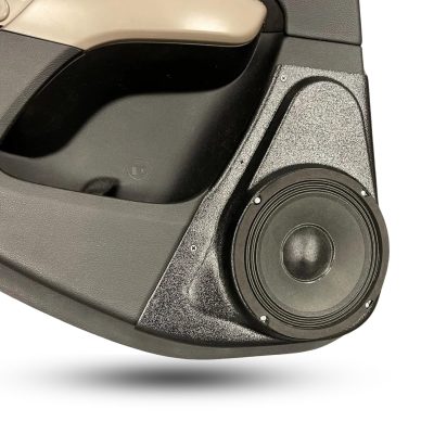 Rear Door Custom Speaker Pods for the 2014-2023 Jeep Cherokee to hold 8.0 in speakers for car audio installation upgrade
