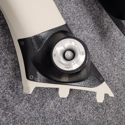 A-Pillar Custom Speaker Pods for the 2015-2022 Chevrolet Colorado GMC Canyon to hold 2.0 in speakers for car audio installation upgrade