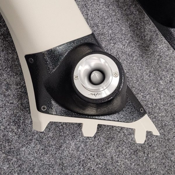A-Pillar Custom Speaker Pods for the 2015-2022 Chevrolet Colorado GMC Canyon to hold 2.0 in speakers for car audio installation upgrade