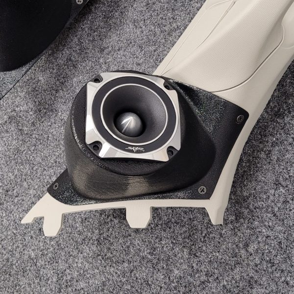 A-Pillar Custom Speaker Pods for the 2015-2022 Chevrolet Colorado GMC Canyon to hold 3.5 in speakers for car audio installation upgrade