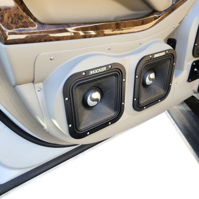 Front Door Custom Speaker Pods for the 2015-2020 Chevrolet Suburban Chevrolet Tahoe GMC Yukon to hold Dual 7.0 in speakers for car audio installation upgrade