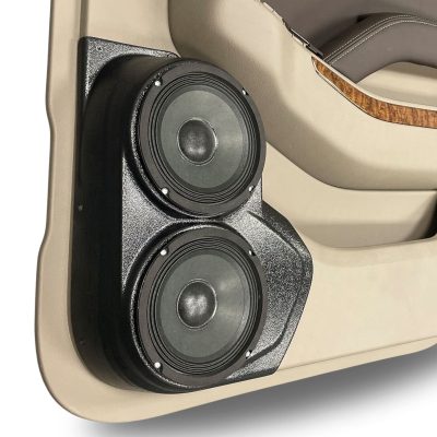 Rear Door Custom Speaker Pods for the 2015-2020 Chevrolet Suburban Chevrolet Tahoe GMC Yukon to hold Dual 6.5 in speakers for car audio installation upgrade