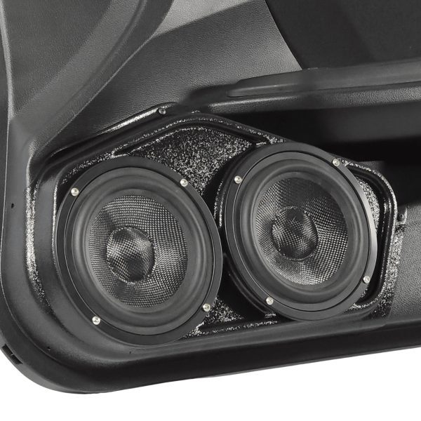 Front Door Custom Speaker Pods for the 2016-2020 Honda Civic to hold Dual 6.5 in speakers for car audio installation upgrade
