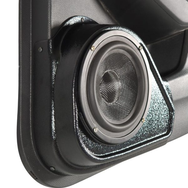 left ortho Speaker Upgrade for the Rear Door of your 2021-2024 Honda Civic. Easy installation of a Single 6.5" Midrange for the most powerful car stereo possible.