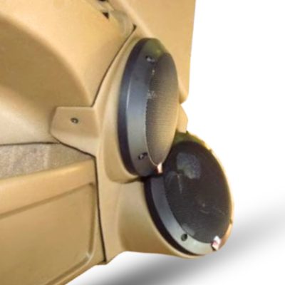 Front Door Custom Speaker Pods for the 1992-1996 Chevrolet Caprice Impala to hold 6.5 in and 5.25 in speakers for car audio installation upgrade