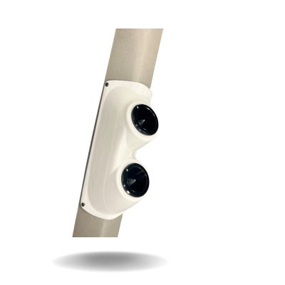 A-Pillar Custom Speaker Pods for the 1995-1999 Cadillac Escalade Chevrolet Silverado Suburban Tahoe GMC Sierra Yukon to hold Dual 2.0 in speakers for car audio installation upgrade