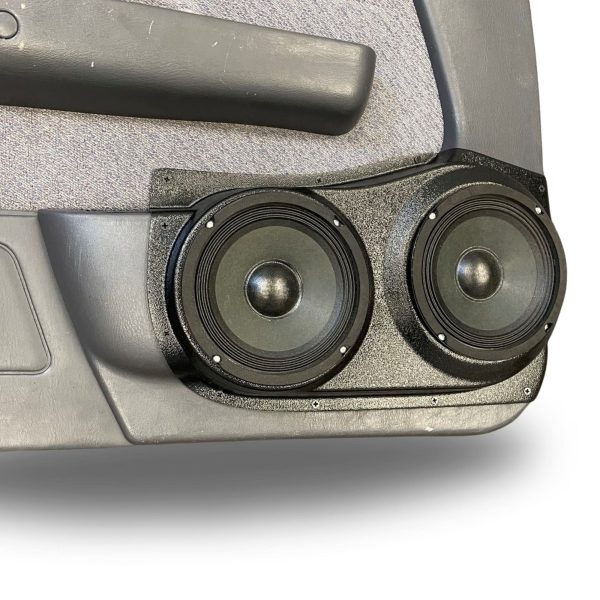 left ortho Speaker Upgrade for the Front Door of your 1996-2000 Toyota Tacoma. Easy installation of a Dual 6.5" Midrange for the most powerful car stereo possible.